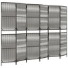 vidaXL Room Divider 6 Panels Gray Poly Rattan - 2 of 4