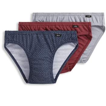 Jockey Mens Elance Bikini 3 Pack Underwear Bikini Briefs 100% Cotton S  Verdigris/in Check Grid/lake Sky : Target