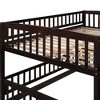 NicBex Bunk Bed with Slide,Low Loft Bed with Fence and Ladder for Toddler Kids Teens,White/Gray/Espresso - 4 of 4