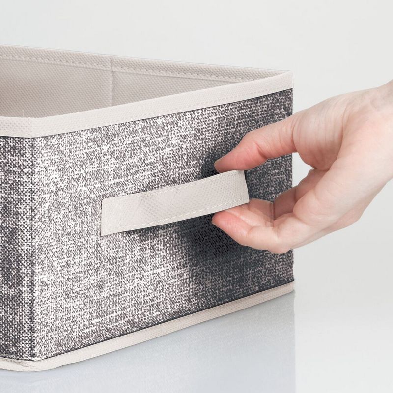 mDesign Soft Fabric Closet Organizer Box with Pull Handle, 5 of 10
