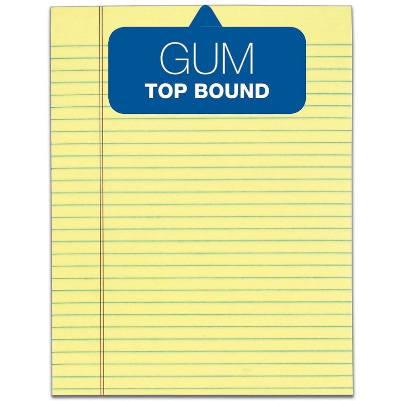 Tops The Legal Pad Glue Top Pads Legal/Wide 8 1/2 x 11 Canary 50 Sheets Dozen 7522, 5 of 7