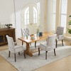 Kumasinova Luxury Chenille Fabric Dining Chairs with High Tufted Back,Set of 1,Elegant Rubberwood Club Chairs for Kitchen,300lbs Max - 2 of 4