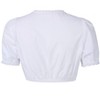 Women's White V Neck Crop Top Short Sleeve Adjustable Drawstring Elastic Hem Casual Crop Top - 4 of 4