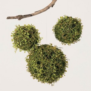 Sullivans Artificial 8", 6" & 5.5" Mossy Leafy Vine Orb - Set of 3 - 1 of 1