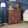 BestMassage 5/8/9-Drawer Fabric Dresser with Wood Top Versatile Storage Cabinet Organizer with Steel Frame - 2 of 4