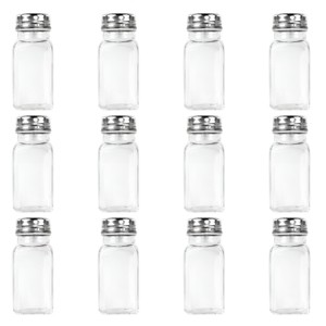 Slickblue Clear Glass Spice Shakers – 2.5 oz Capacity, Set of 12 for Dining Tables & Food Service Use - 1 of 3