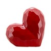 Stoneware Ceramic Geometric Heart Sculpture - Modern Abstract Decorative Object with Faceted Design, Durable and Elegant Home Accent - 2 of 4