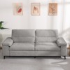 Chenille Sofa with Adjustable Armrests and Extra Thick Cushions - 4 of 4