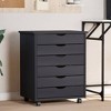 vidaXL MOSS 6-Drawer Chest with Wheels, Solid Pinewood - 2 of 4