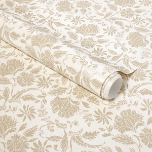 Floral Striped Wallpaper Pearl - Threshold™ designed with Studio McGee - 1 of 4