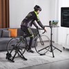 VEVOR Cycling Desk, Stationary Foldable Adjustable Bike Trainer & Treadmill Desk, Non-Slip Multi-Slot Bike Trainer Fitness Desk,Black - 2 of 4