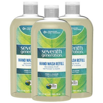  Seventh Generation Hand Wash Refill - Free & Clear - 3pk/72 fl oz 
