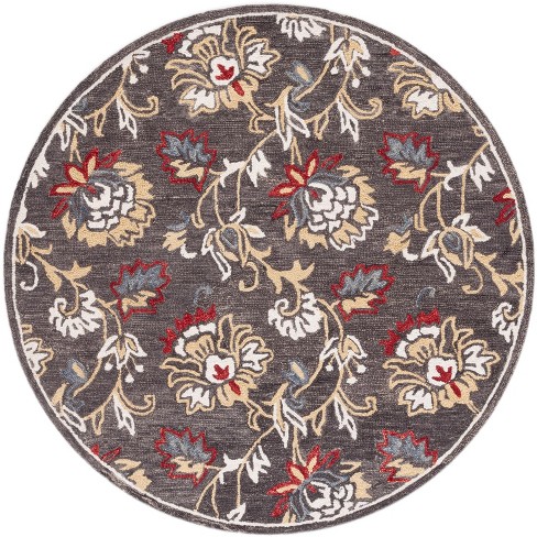 Safavieh Blossom BLM401B Gold - Multi 4' x 4' Round Area Rug