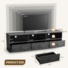 70 Inch Tvs Stand for Up to 80 Inch Tv with 3 Storage Drawers and 3 Open Shelves, Mid Century Modern Entertainment Center, Tvs Console Media Cabinet - 2 of 4