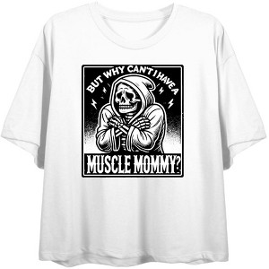 "But Why Can't I Have A Muscle Mommy?" Women's Crew Neck Short Sleeve Top - 1 of 3