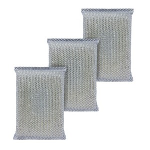 Lola Products Wonder Non-Scratch Scouring Pad, Large Knitted Flat Wire Cloth Fibers w/ Foam Sponge Core, Assorted Colors (Gold or Silver), 3 Pack - 1 of 4