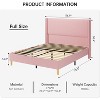 Upholstered Bed Frame with Channel Tufted Wingback Headboard, Strong Wooden Slat Support, No Box Spring Required, Easy Assembly. - 2 of 4