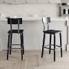 Emma and Oliver 2 Pack Commercial Grade Rustic Industrial Style Wood Dining Barstool - 2 of 4