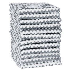Unique Bargains Microfiber Highly Absorbent Lint Reusable Kitchen Towel 12 Pcs - 1 of 4