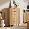 Fluted 5 Drawer Dresser for Bedroom,48''Modern Chest of Drawers with Deep Drawers,Sturdy and Stable Wooden Storage Cabinet for Living Room,Hallway - 4 of 4