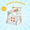 Infans Wooden Baby Walker Ice Cream Cart Toy with Sweet Accessories & Smooth Wheels - 2 of 4