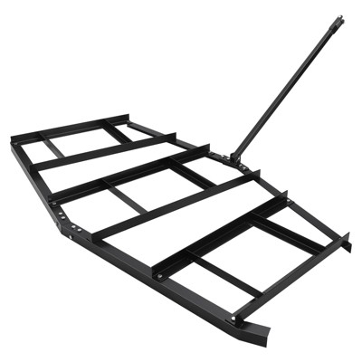 WhizMax Wide Drag Harrow, Steel Driveway Drag with Pin Hitch, Tow Behind Landscape Leveling Rake 50lbs Max Heavy-Duty Lawn Leveling Tools