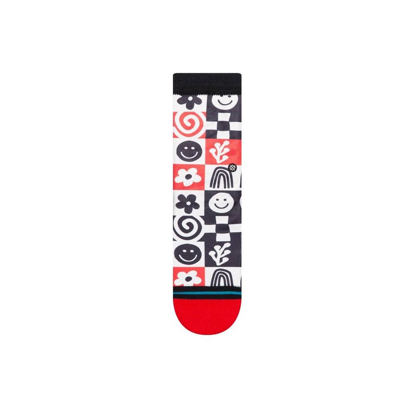 Stance Kids&#39; Icon Crew Socks - Black/White/Red L, 5 of 11