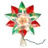 Kurt Adler 10-Point Illuminated Christmas Treetop, Red and Green Lights , 9.5" - 3 of 4