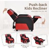 Costzon Kids Recliner, Gaming Chair with Footrest, Headrest & Lumbar Support, Leather Lounge for Living Room, Racing Sofa for Boys & Girls (Red) - 4 of 4