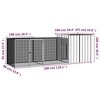 vidaXL Chicken Cage Anthracite Galvanized steel 78.7 x 35.8 x 39.4 in - 4 of 4