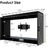 PAKASEPT Outdoor TV Enclosure, 55" Solid Wood Weatherproof TV Cover with Premium Dual-Arm Mount, Fold Door and Lights, (Fits Max 58") - 2 of 4