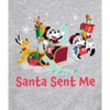 Men's - Disney - Mickey & Friends Christmas Santa Sent Me Graphic Fleece Sweatshirt - 2 of 4