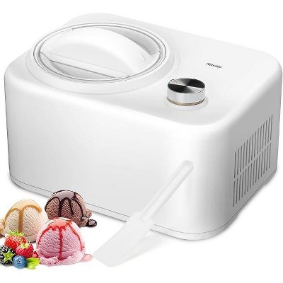 R.W.FLAME 1 Quart Ice Cream Maker Machine with Built-in Compressor, Fully Automatic, No Pre-freezing, 1 Hour Keep-cooling, Easy to Clean