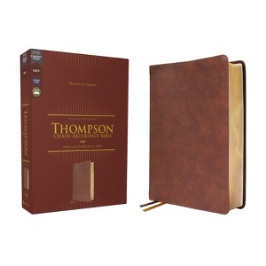 Nkjv, Thompson Chain-Reference Bible, Leathersoft, Brown, Red Letter, Comfort Print - by  Zondervan (Leather Bound) - 1 of 1