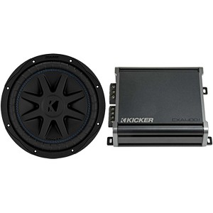 Kicker 50CVX102 CompVX 10" Sub, Dual 2-Ohm & 46CXA4001 Amplifier - 1 of 4