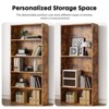 NicBex Bookcases for Living Room 53" H Floor Standing Open Bookcase with 5-Shelf for Home Office, and Bedroom Storage - 4 of 4
