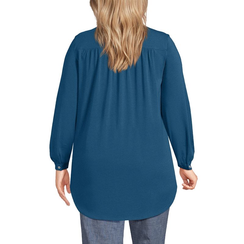 Lands' End Women's Long Sleeve Jersey A-line Tunic, 2 of 6