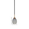 Toltec Lighting Paramount 1 - Light Pendant in  Matte Black/Brass with 5" Gray Matrix Shade - 2 of 2