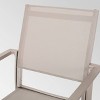 Cape Coral 2pk Aluminum Modern Mesh Dining Chairs - Silver/Taupe - Christopher Knight Home: Weather-Resistant, 250lb Capacity - 3 of 4