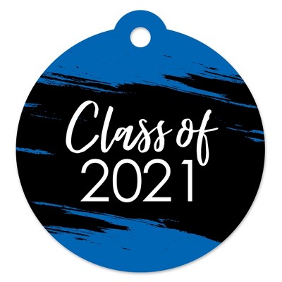 Big Dot of Happiness Blue Grad - Best is Yet to Come - Royal Blue 2021 Graduation Party Favor Gift Tags (Set of 20)