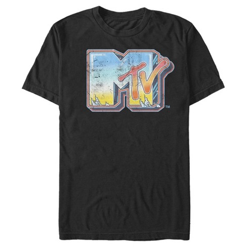 form skitse ligevægt Men's Mtv Shimmery Logo T-shirt - Black - Small : Target