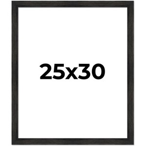 PosterPalooza | 25x30 Wide Barnwood Picture Frame, UV Acrylic, 6 Finishes - Grey, Brown, White, and Black - 1 of 4