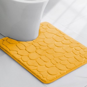 Evideco French Home Goods 3D Pebble Memory Foam Bath Mats - Bath Mat, Runner Mat, and Contour Mat Available in 10 Colors - 1 of 4