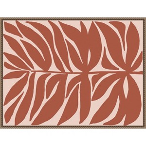Amanti Art Terra Cotta Block Palms II by June Erica Vess Framed Canvas Wall Art - 1 of 4