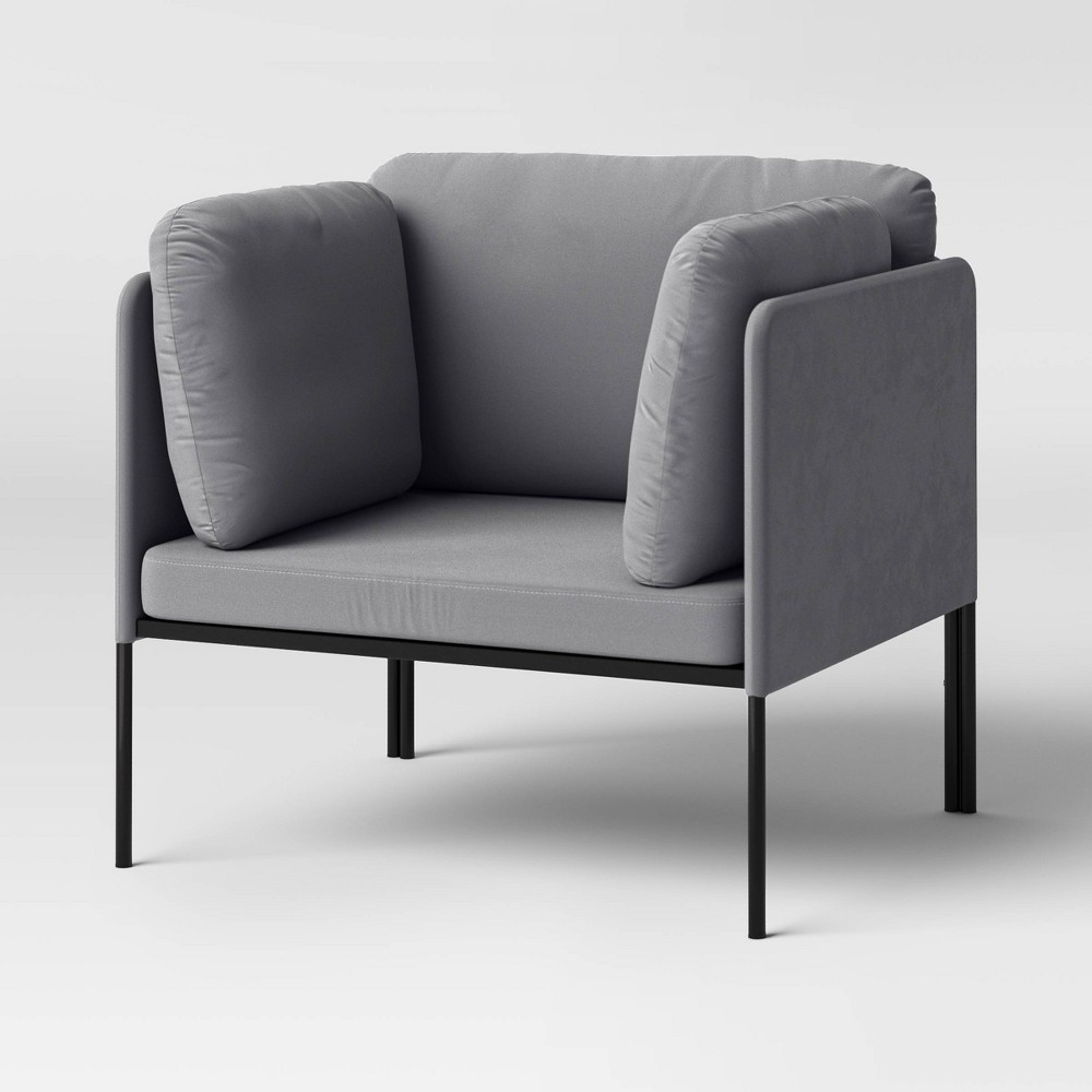 Photos - Sofa Accent Armchair Gray - Room Essentials™