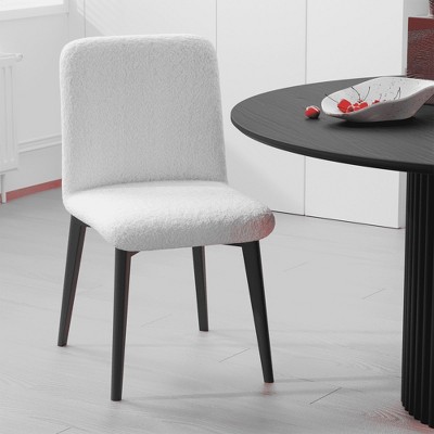 Lirago Dining Chairs with Wood Legs (Set of 2) 23*18.5 White