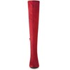 Allegra K Women's Chunky Heels Rhinestone Over the Knee High Boots - 3 of 4