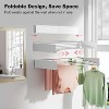 Wall Mounted Clothes Rack, Indoor Outdoor Folding Drying Rack, Retractable Towel Rack with Rod, for Laundry, Bathroom, Balcony - 3 of 4