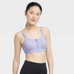 Women's High Support Sculpt Zip-Front Mesh Crossback Sports Bra - All in Motion™