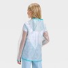 Girls' Solid Iridescent Rain Coat - Cat & Jack™ Turquoise Blue - 2 of 3